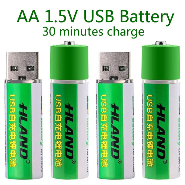 2pcs USB rechargeable battery