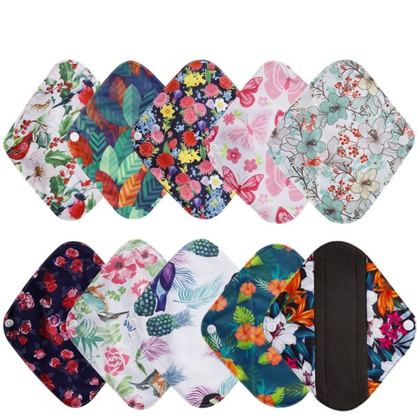 10Pcs Reusable Pads - Organic Period Reusable Pads