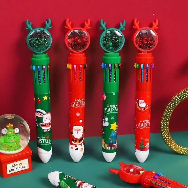 Christmas Ballpoint Pen Set Of 10  – Perfect Gifts for Kids This Merry Season & New Year