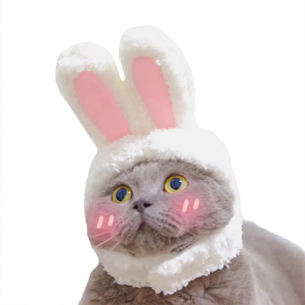 Cute Rabbit Hat for Pets – Perfect for New Year & Christmas Cosplay, Party Photo Props