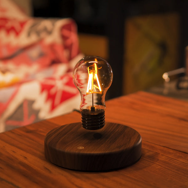 Magnetic Levitation Light Bulb – Floating LED Desk Lamp with Rotating Bulb for Unique Home Décor and Creative Christmas Gifts