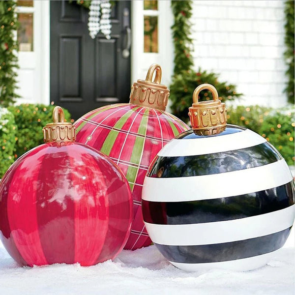 Giant Inflatable Christmas Ornament - Christmas Decoration Outdoor Inflatable Ball