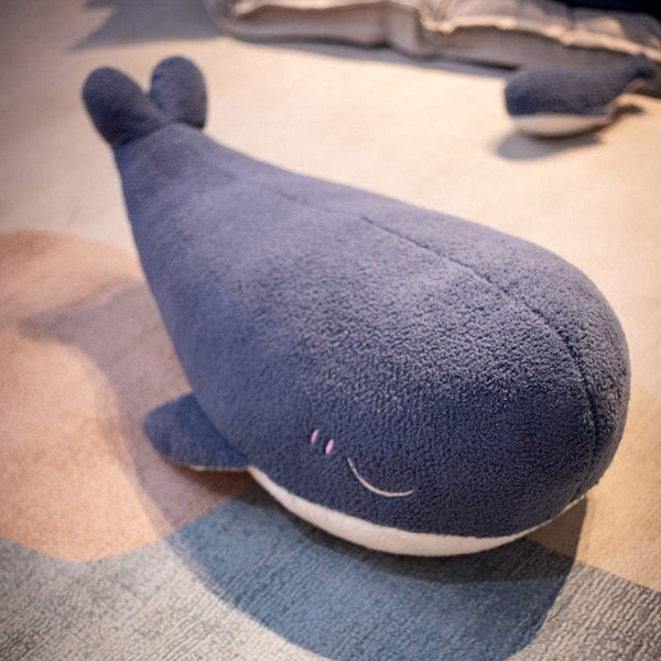 Adorable Fluffy Blue Whale Plushie