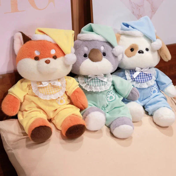 Bedtime Fox Koala Dog Pajama Party Plushies