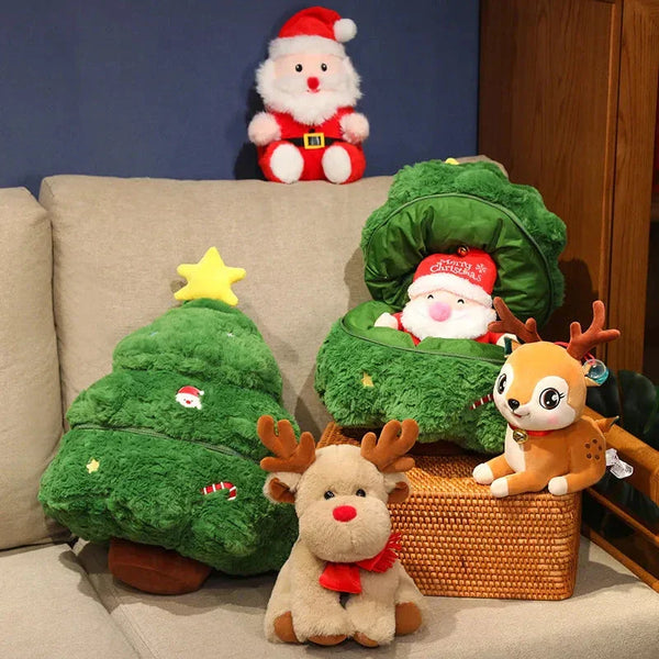 Christmas Tree Santa Rudolph Plushie Collection