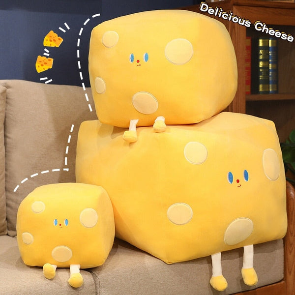Cute Cube Cheese Block Plushie