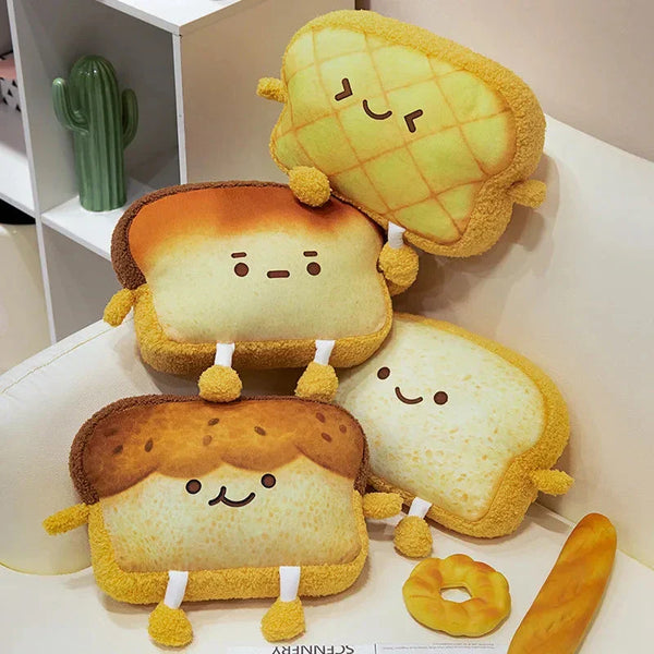 Emoji Toast Bread Friends Car Headrest Plush
