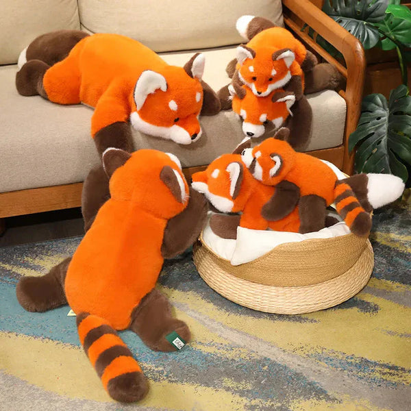 Fluffy Red Panda & Fox Plushies