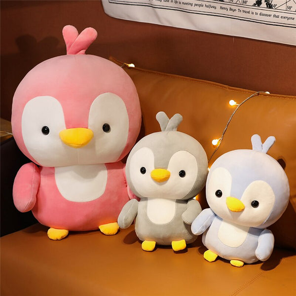 kawaii chibi penguin trio plushies