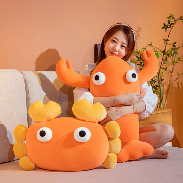 Kawaii Orange Crab & Lobster Plushie