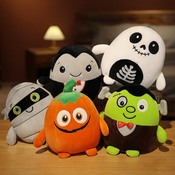 Kawaii Skeleton Pumpkin Zombie Frankenstein Vampire Halloween Plushies