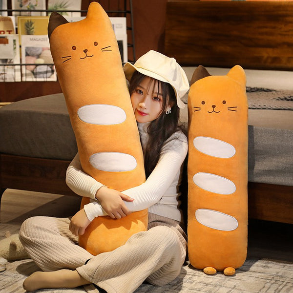 Long Baguette Cute Cat Bread Plushie
