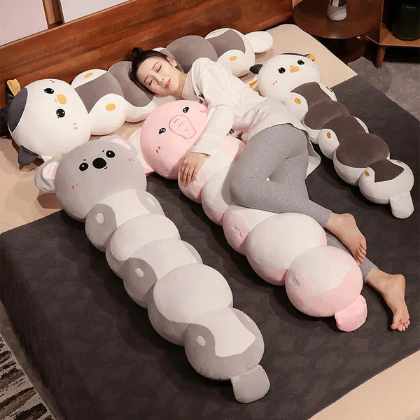 Long Caterpillar Cat Koala Elephant Plushie Collection