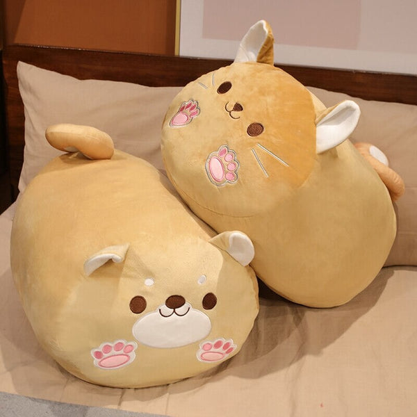 Long Kawaii Shiba Inu Cat Pillow Plush