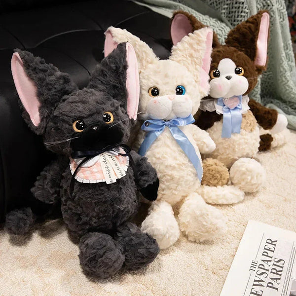 Noirou, Mewsette, and Truffle the Fluffy Cat Plushie Family