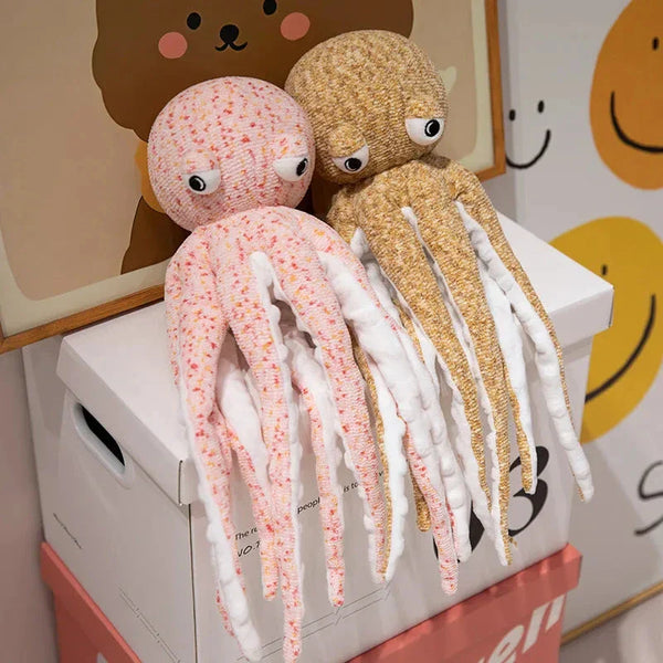Pink Brown Funny Octopus Plushies