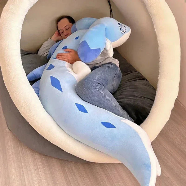 Sofi the Long Kawaii Baby Blue Hybrid Dragon Plushie