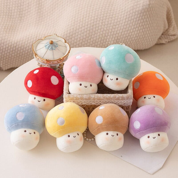 Squishy Mushroom Friends Plushie Keychains