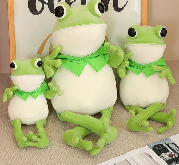 Tito the Funny Green Frog Plush with Hat