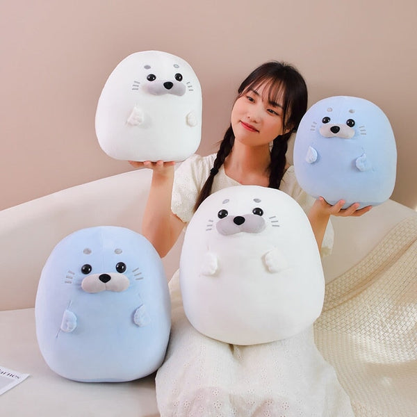 White Blue Baby Seal Plushies