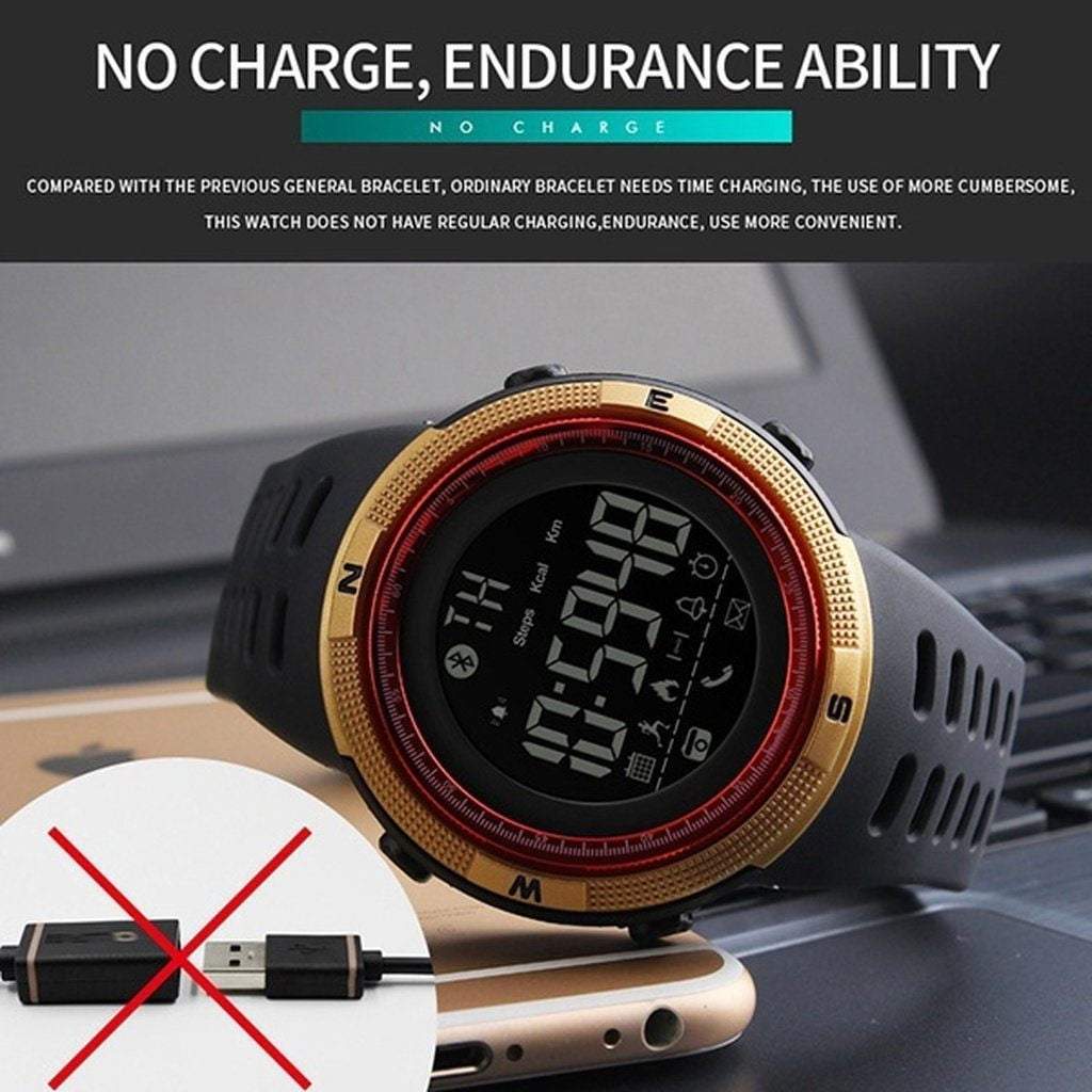 Men Smart Chrono Calories Pedometer Multi-Functions Sports Watches