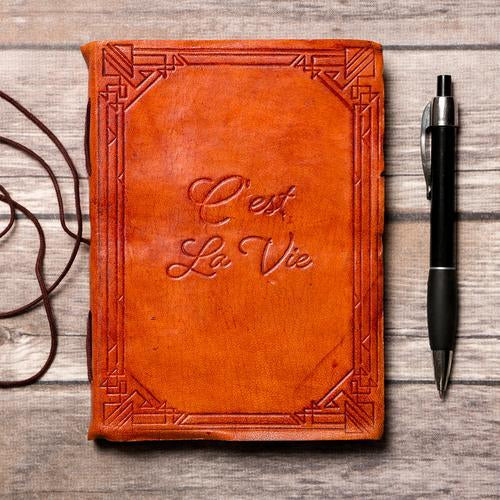 "C'est La Vie" Handmade Leather Journal