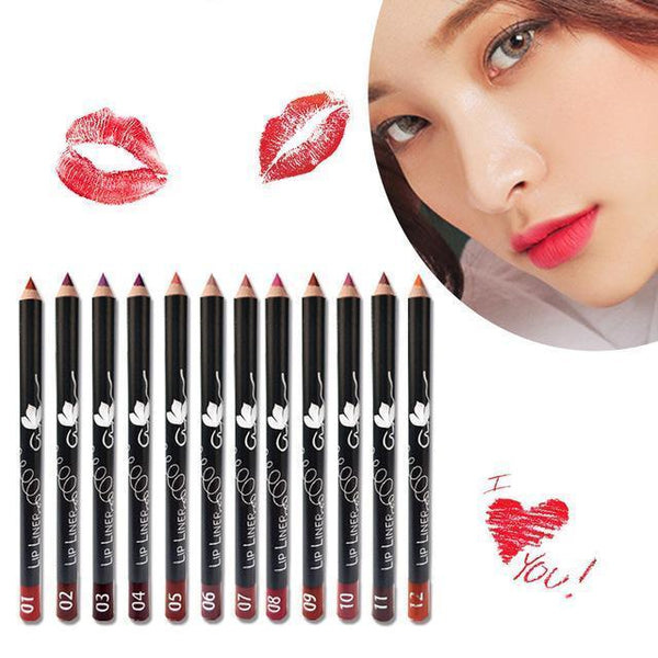 12 Colors Multi-functional Lipliner Pencil