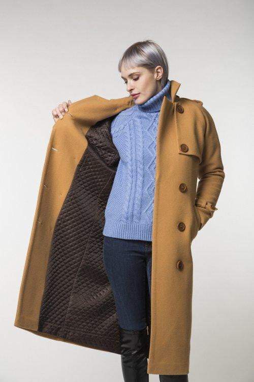 Camel trench coat / Spring - autumn / Women's coat / Collection 2018 by REVALU