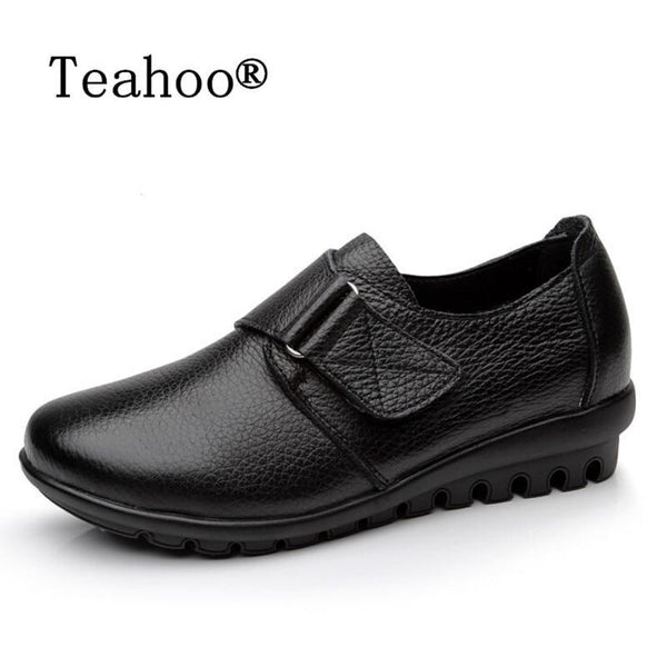 Women Flats Leather Shoes Moccasins Mother Loafers