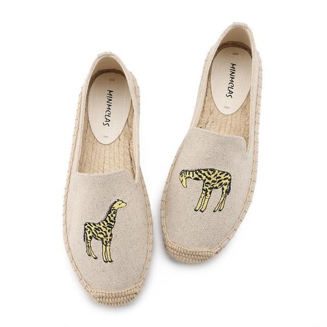 New Fashion Lovely Cat Comfortable Blue Stripe Womens Casual Espadrilles Shoes