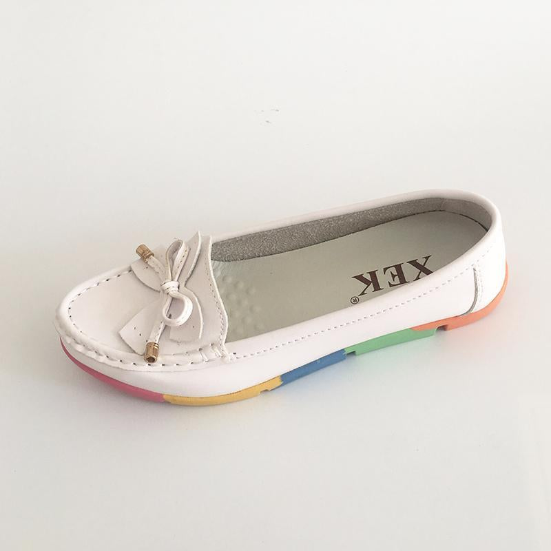Women Casual Shoes Solid Cut-outs Bowknot Women Flats Round Toe Moccasins Loafers