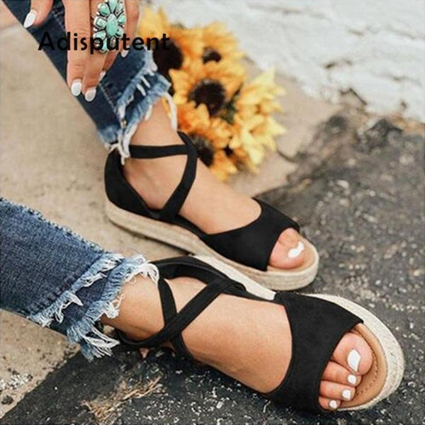 Women Sandals Peep Toe  Design Roman Sandals