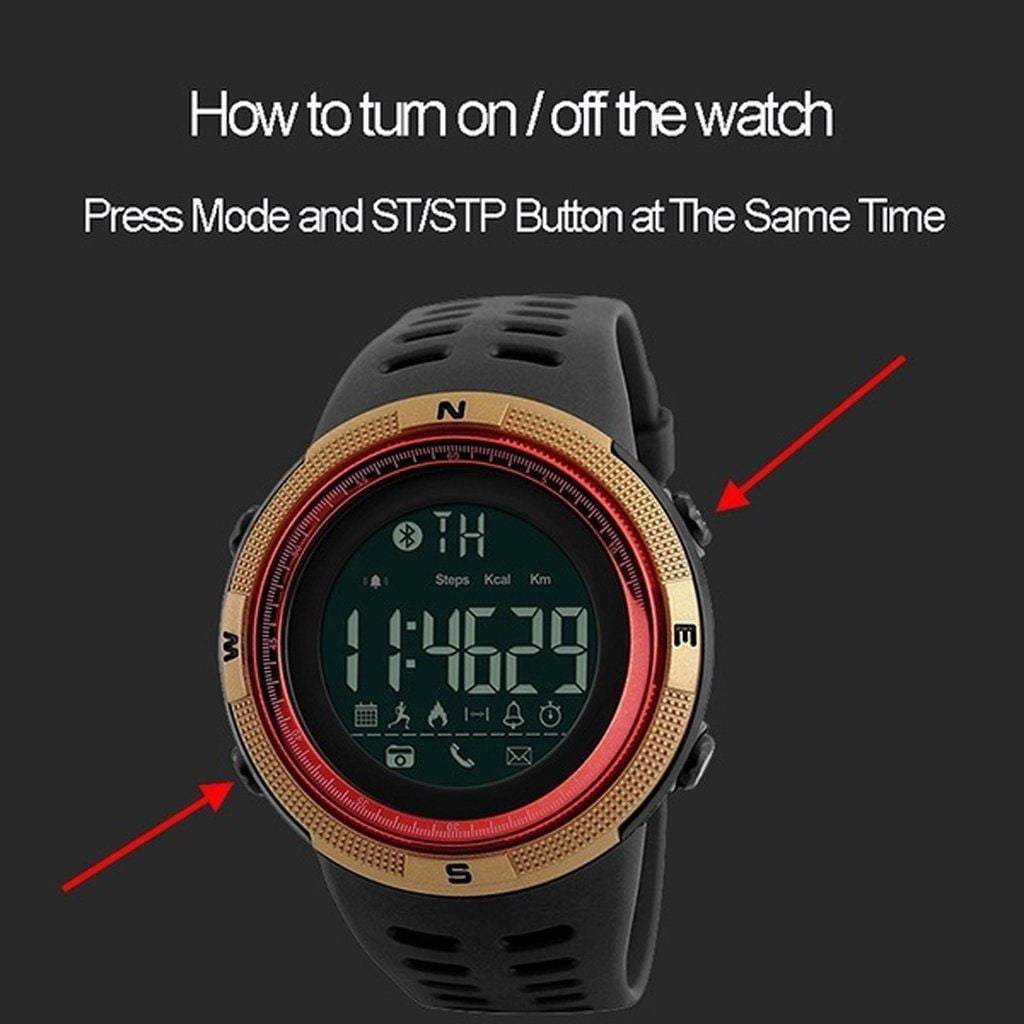 Men Smart Chrono Calories Pedometer Multi-Functions Sports Watches