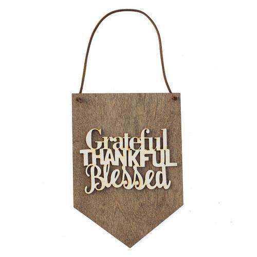 Grateful Thankful Blessed - Gift for Women - Wood