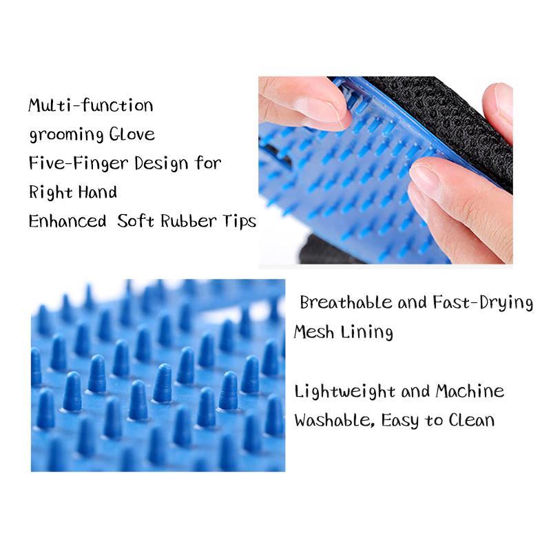 Pet Soft Silicone Brush Grooming Glove