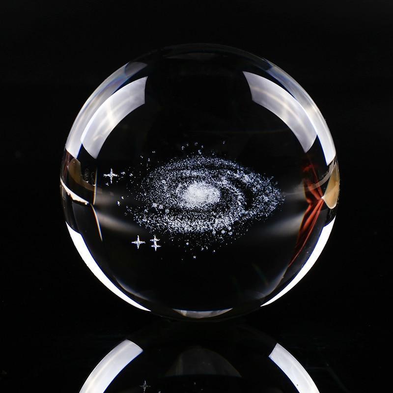 Laser Engraved Galaxy Crystal Ball