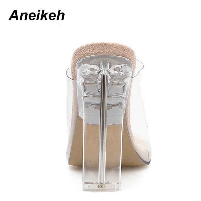 New PVC Jelly Sandals Crystal Open Toed Sexy Thin Heels