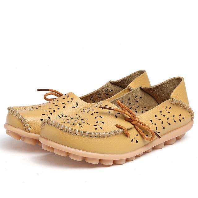 Genuine Leather Shoes Woman Loafers