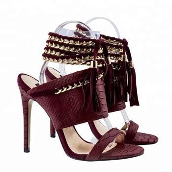 python leather ladies high heel fashion sexy luxury women sandal