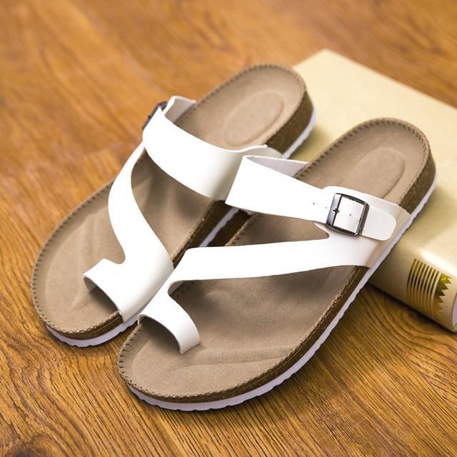 Big Size 12 35-45 Unisex Brand Couples Cork Flipflops  Clip Toe Platform Beach Slippers