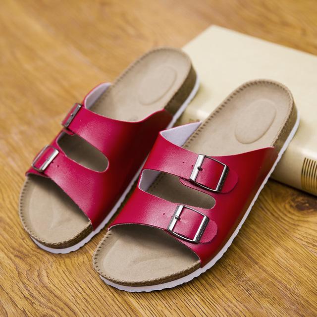 Big Size 12 35-45 Unisex Brand Couples Cork Flipflops  Clip Toe Platform Beach Slippers