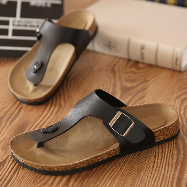 Big Size 12 35-45 Unisex Brand Couples Cork Flipflops  Clip Toe Platform Beach Slippers