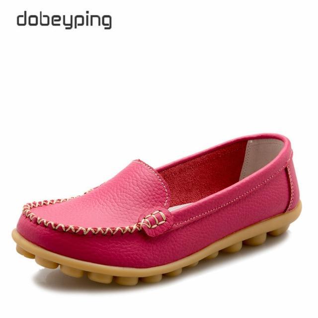 Casual Shoes Women Soft Genuine Leather Women's Loafers