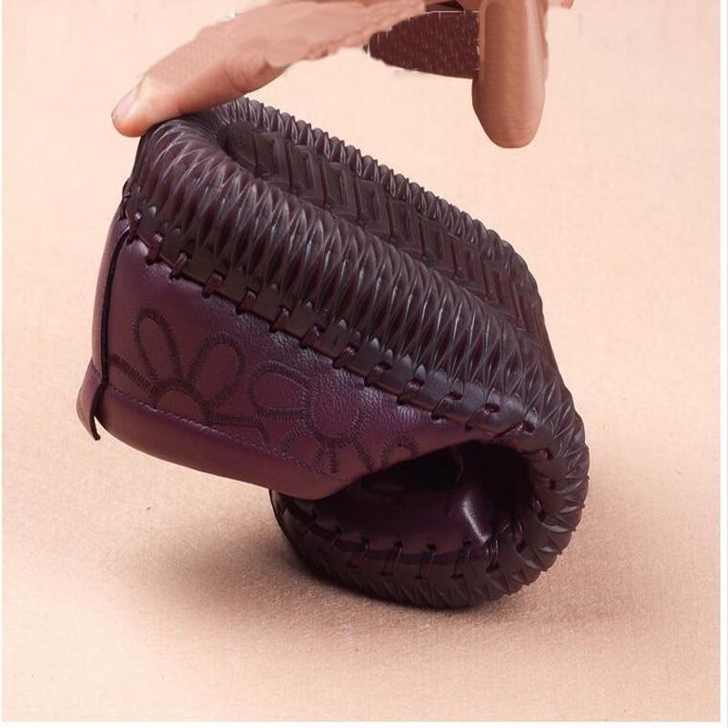 Fashion Genuine Leather Flat Shoes Women Loafers