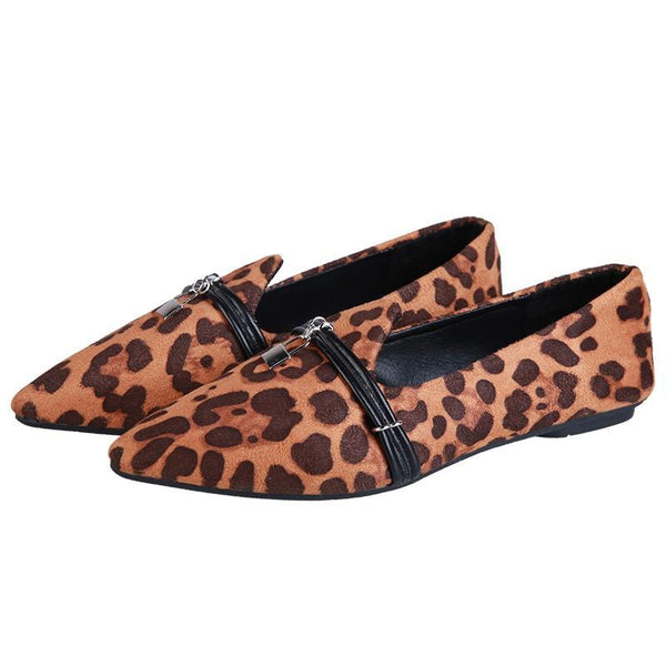 Women Flats Leopard Soft Loafers Shoes