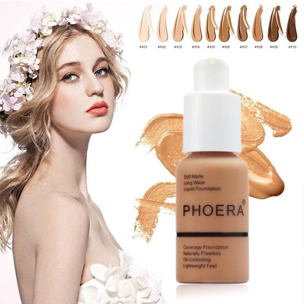 PHOERA™ Foundation Soft Matte Full Coverage Liquid Face Makeup Cream