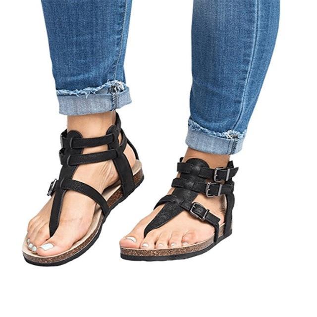 women's Flat-bottomed pedal sandals