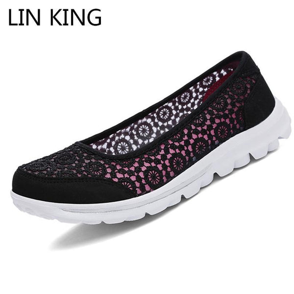 Plus Size New Pierced Lace Women Flats Shoes