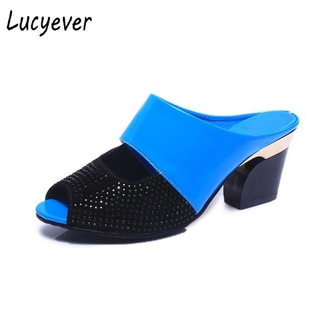 Fashion Women Leather Sandals Sexy Peep Toe Cut Out High Heels