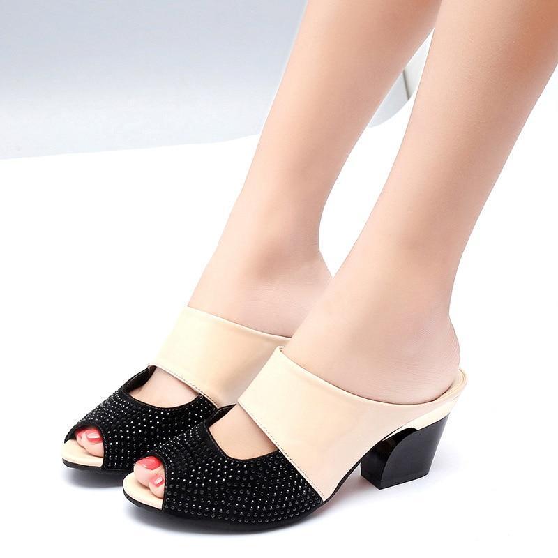 Fashion Women Leather Sandals Sexy Peep Toe Cut Out High Heels